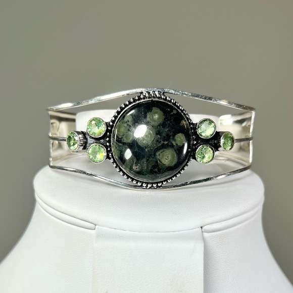 Jewelry - Star Galaxy Kambaba Jasper 925 Gemstone Bangle Bracelet